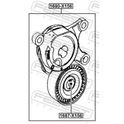 Tendeur de courroie à nervures FEBEST 1690-X156 pour MERCEDES FEBEST