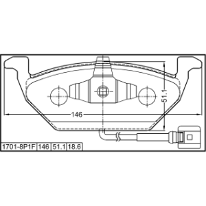 Kit de plaquettes de frein avant FEBEST 1701-8P1F pour VW, SKODA, AUDI, SEAT FEBEST