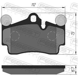 Brake Pad Set FEBEST 1701-Q7R OE Ref 95535293901