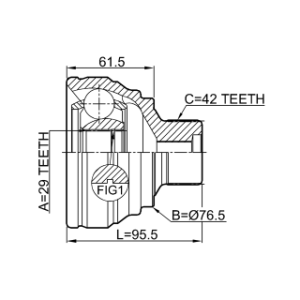Joint homocinétique extérieur FEBEST 1710-A5 pour AUDI 8K0498099A FEBEST