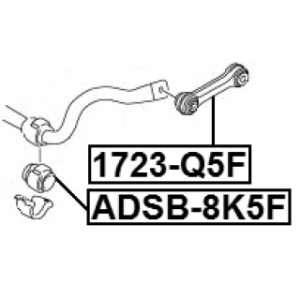 Biellette de barre stabilisatrice avant FEBEST 1723-Q5F pour AUDI, PORSCHE, VW 4M0411317 FEBEST