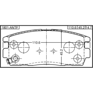Kit de plaquettes de frein avant FEBEST 1801-ANTF pour CHEVROLET et plus encore... FEBEST