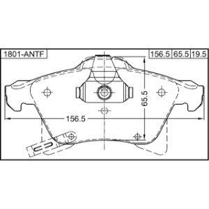 Kit de plaquettes de frein avant FEBEST 1801-ASHF pour VAUXHALL, CHEVROLET 1605080 FEBEST