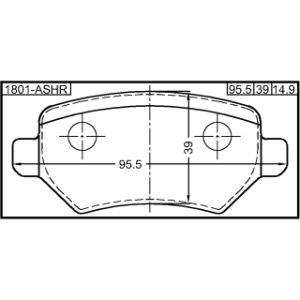 Kit de plaquettes de frein arrière FEBEST 1801-ASHR pour VAUXHALL, KIA, LADA 11196350208900 FEBEST