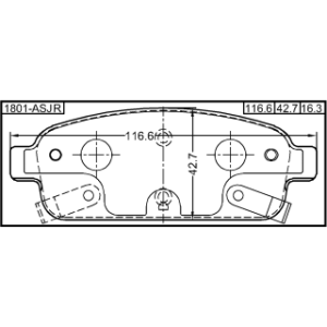 Kit de plaquettes de frein arrière FEBEST 1801-ASJR pour VAUXHALL, CHEVROLET, HOLDEN, BUICK FEBEST