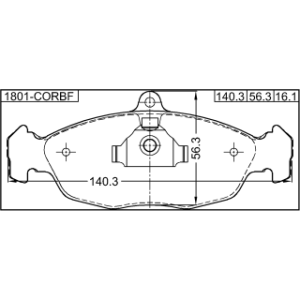 Kit de plaquettes de frein avant FEBEST 1801-CORBF pour VAUXHALL et plus encore... FEBEST