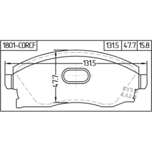 Kit de plaquettes de frein avant FEBEST 1801-CORCF pour VAUXHALL 1605081 FEBEST