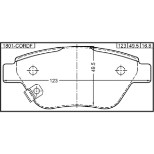Kit de plaquettes de frein avant FEBEST 1801-CORDF pour VAUXHALL, FIAT 1605226 FEBEST