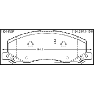 Kit de plaquettes de frein avant FEBEST 1801-INSF pour VAUXHALL, SAAB INSIGNIA, 9-5 FEBEST