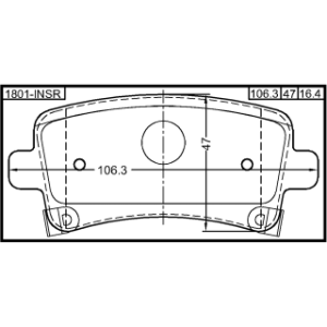 Kit de plaquettes de frein arrière FEBEST 1801-INSR pour VAUXHALL et plus encore... FEBEST