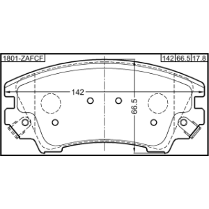 Kit de plaquettes de frein avant FEBEST 1801-ZAFCF pour VAUXHALL, CHEVROLET, SAAB 1605232 FEBEST
