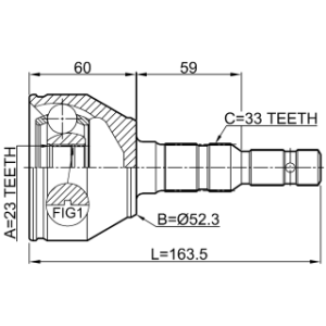 Joint homocinétique extérieur FEBEST 1810-MERB pour VAUXHALL MERIVA FEBEST