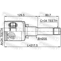 Kit de joint homocinétique FEBEST 1811-MOKKALH pour CHEVROLET, HOLDEN, VAUXHALL FEBEST