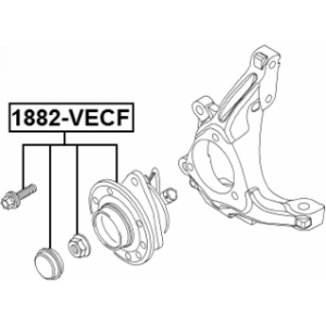 Moyeu de roue avant FEBEST 1882-VECF pour VAUXHALL, SAAB, CADILLAC 1603243 FEBEST
