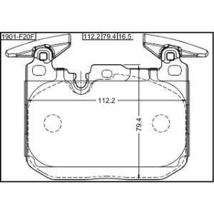 Kit de plaquettes de frein avant FEBEST 1901-F20F pour BMW 34106859067 FEBEST
