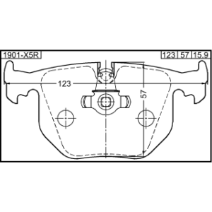 Kit de plaquettes de frein arrière FEBEST 1901-X5R pour BMW, LAND ROVER 34211162865 FEBEST