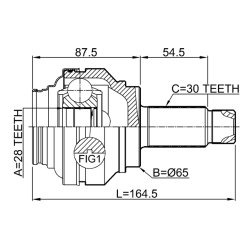 Kit de joint homocinétique FEBEST 1910-F06R pour BMW FEBEST