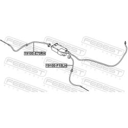 Handbrake Cable FEBEST 19100-F15LH OE Ref 34436870191 FEBEST