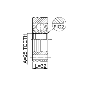 Joint homocinétique intérieur arrière FEBEST 1911-E34 pour BMW Série 3 et Série 5 FEBEST