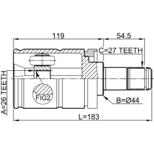 Joint homocinétique intérieur gauche FEBEST 1911-E53LH pour BMW X5 OE 31607503537 FEBEST
