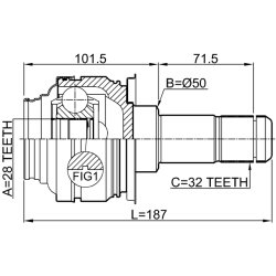 Kit de joint homocinétique FEBEST 1911-F06R pour BMW Série 5, 6, 7 OE 33207566074 FEBEST