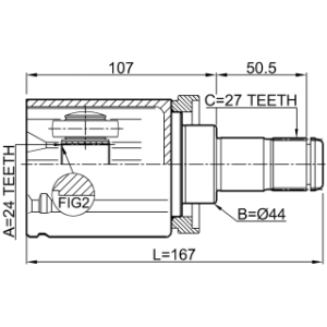 Joint homocinétique intérieur gauche FEBEST 1911-X3 pour BMW X3 OE 31607529201 FEBEST