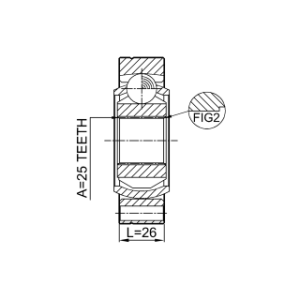 Joint homocinétique intérieur arrière FEBEST 1911-X5RR pour BMW X5 OE 33207500915 FEBEST