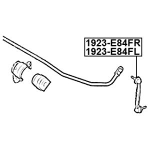 Biellette de barre stabilisatrice arrière gauche FEBEST 1923-E84FL pour BMW 33506785607 FEBEST