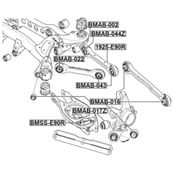Bras de suspension arrière FEBEST 1925-E90R pour BMW Série 1 et 3, référence 10353212 FEBEST
