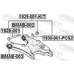 Vis de correction de carrossage FEBEST 1929-001-KIT pour BMW OE 07146888626 FEBEST