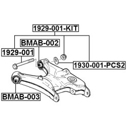 Vis de correction de carrossage FEBEST 1929-001-KIT pour BMW OE 07146888626 FEBEST