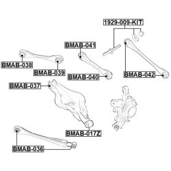 Vis de correction de carrossage FEBEST 1929-011-KIT pour BMW OE 33306784982 FEBEST