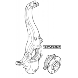 Moyeu de roue avant FEBEST 1982-E70MF pour BMW X5, X6 OE 31206773207 FEBEST