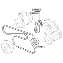 Poulie de guidage de courroie trapézoïdale FEBEST 1988-N53 pour BMW FEBEST
