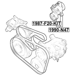 Tendeur de courroie nervuré FEBEST 1990-N47 pour BMW 11287810807 FEBEST