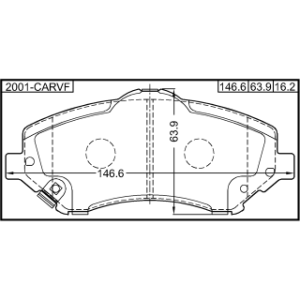 Kit de plaquettes de frein avant FEBEST 2001-CARVF pour JEEP, DODGE, CHRYSLER, FIAT FEBEST
