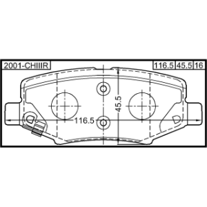 Kit de plaquettes de frein arrière FEBEST 2001-CHIIIR pour JEEP, DODGE 68003776AA FEBEST