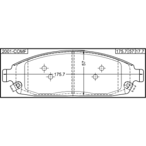 Kit de plaquettes de frein avant FEBEST 2001-COMF pour JEEP 05080868AA FEBEST