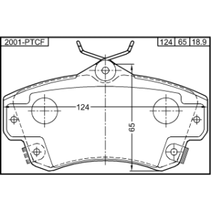 Kit de plaquettes de frein avant FEBEST 2001-PTCF pour CHRYSLER, DODGE 05017843AA FEBEST