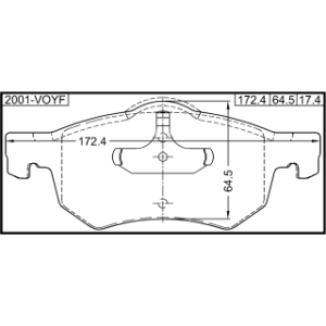 Kit de plaquettes de frein avant FEBEST 2001-VOYF pour CHRYSLER 05015365AA FEBEST