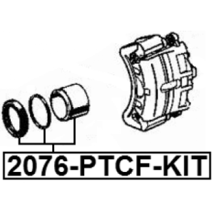 Kit de réparation FEBEST, piston d'étrier avant 2076-PTCF-KIT pour CHRYSLER, DODGE FEBEST