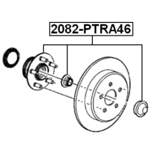 Moyeu de roue arrière FEBEST 2082-PTRA46 pour CHRYSLER, DODGE, PLYMOUTH 04509766 FEBEST