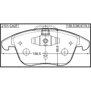 Kit de plaquettes de frein avant FEBEST 2101-CA2F pour VOLVO, FORD, LAND ROVER 1379971 FEBEST