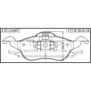 Kit de plaquettes de frein avant FEBEST 2101-CAKF pour FORD FOCUS FEBEST