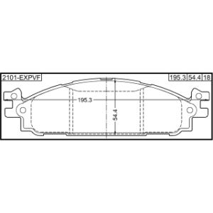 Kit de plaquettes de frein avant FEBEST 2101-EXPVF pour FORD, LINCOLN AG1Z-2001-D FEBEST