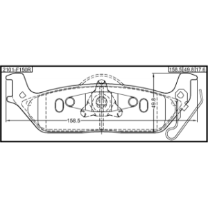 Kit de plaquettes de frein arrière FEBEST 2101-F150R pour FORD, LINCOLN F-150, MARK FEBEST