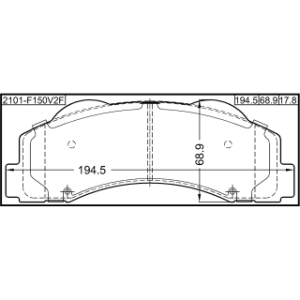 Kit de plaquettes de frein avant FEBEST 2101-F150V2F pour FORD, LINCOLN 8L3Z-2V00-1B FEBEST