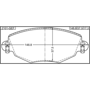 Kit de plaquettes de frein avant FEBEST 2101-GEF pour FORD, JAGUAR MONDEO, X-TYPE FEBEST