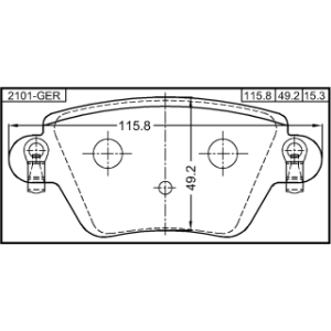 Kit de plaquettes de frein arrière FEBEST 2101-GER pour RENAULT, FORD, JAGUAR 1121895 FEBEST