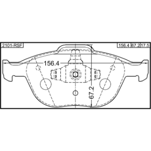 Kit de plaquettes de frein avant FEBEST 2101-RSF pour FORD 1355950 FEBEST